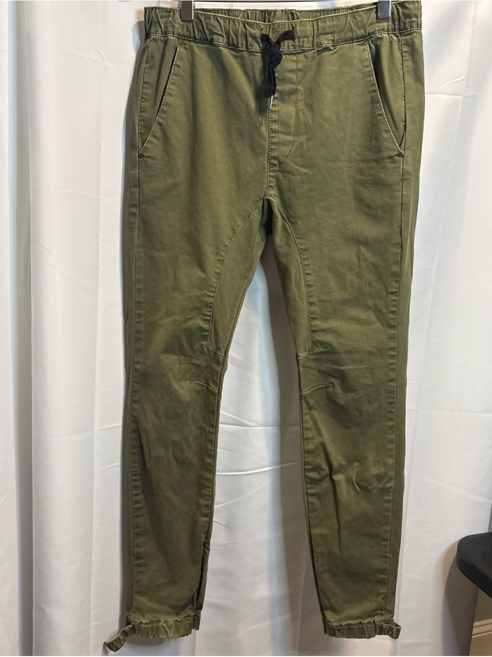 Women’s Olive Drawstring skinny Jogger Pants